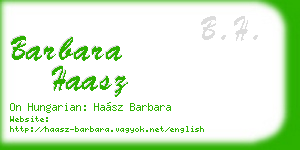 barbara haasz business card