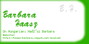 barbara haasz business card